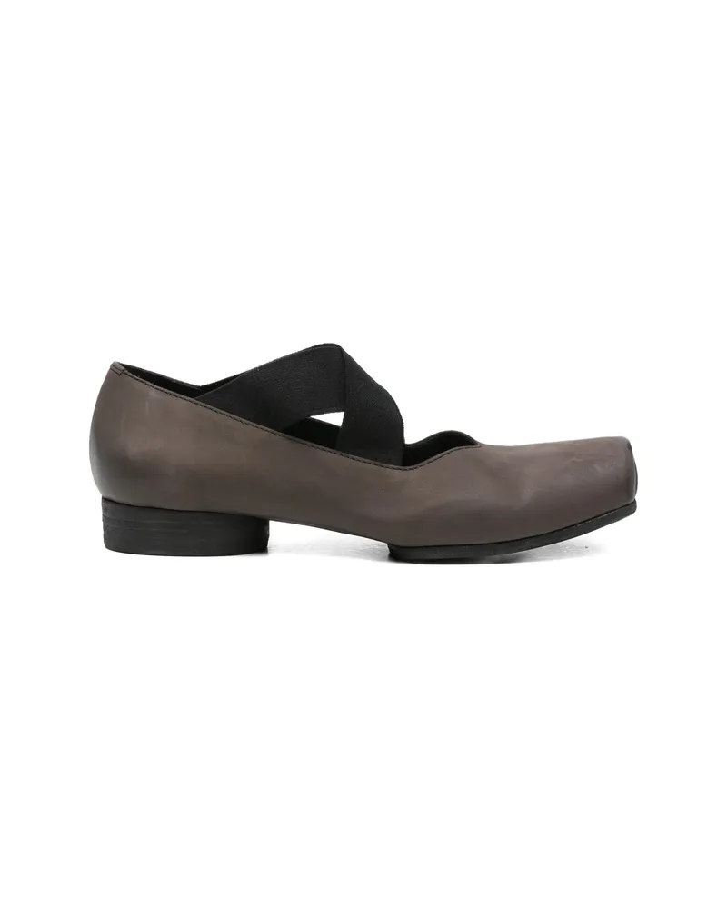Uma Wang Leather Flats Brown