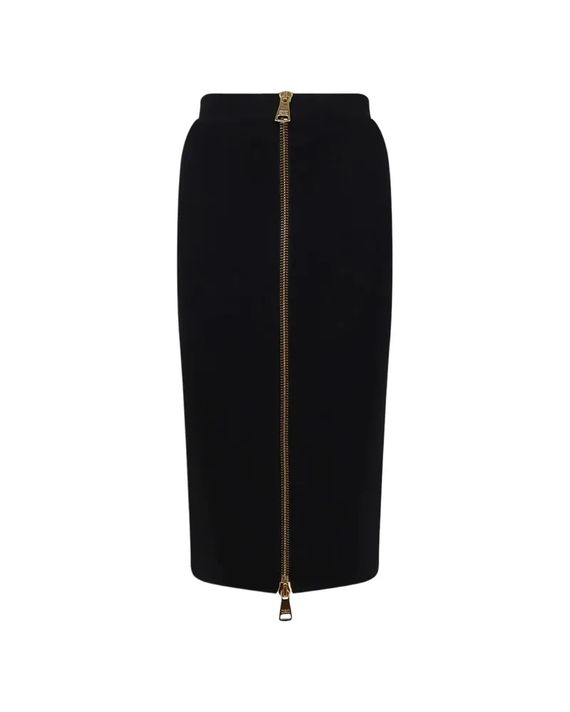 Elisabetta Franchi Midi Two-way-zip Skirt Black