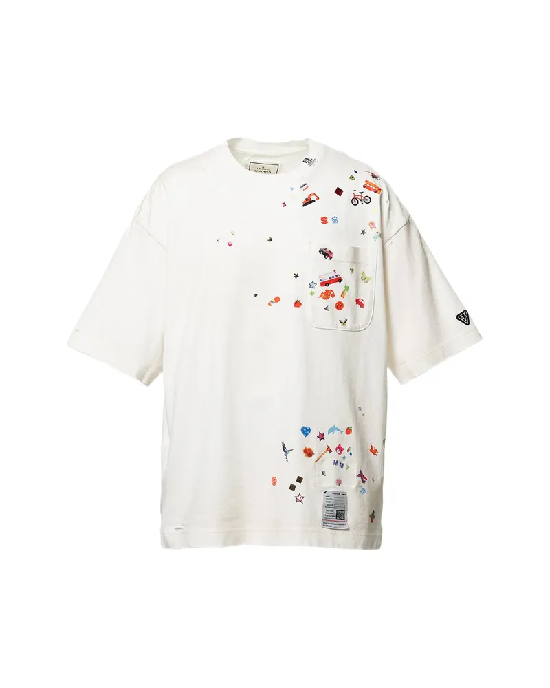 MIHARAYASUHIRO Sticker-print T-shirt White