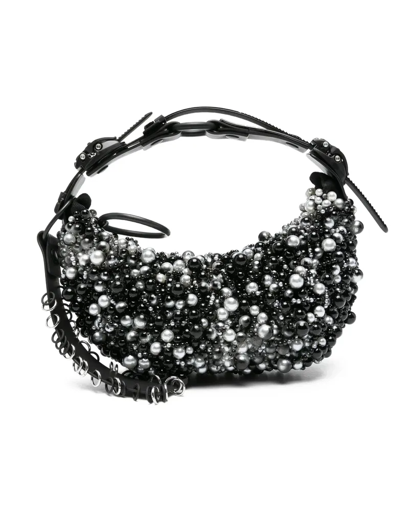 Innerraum Pearls Embellished Cross Body Bag Black
