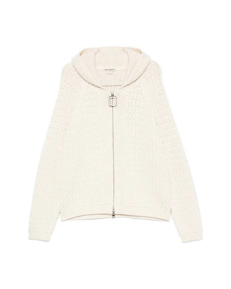 J.W.Anderson Cable-knit Zip-up Cardigan White