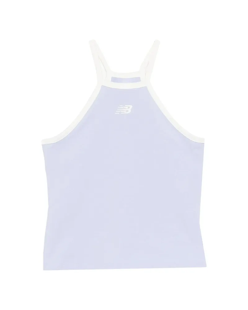 New Balance Logo-embroidered Top Purple