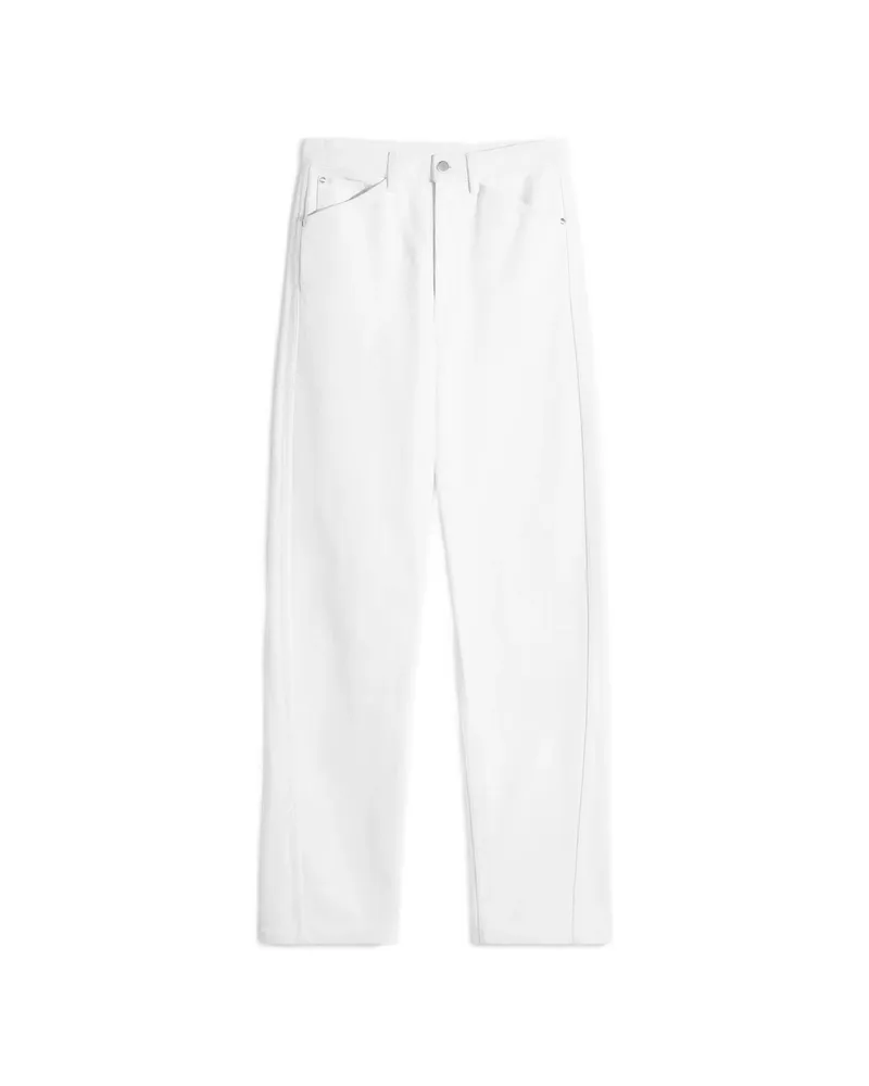 Christophe Lemaire Five Pockets Twisted Jeans White