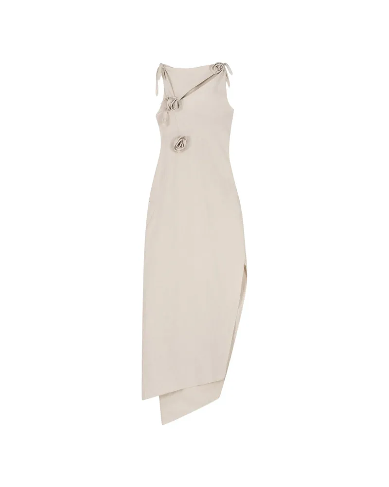 COPERNI Rosette Knots Flower Gown Maxi Dress Neutrals