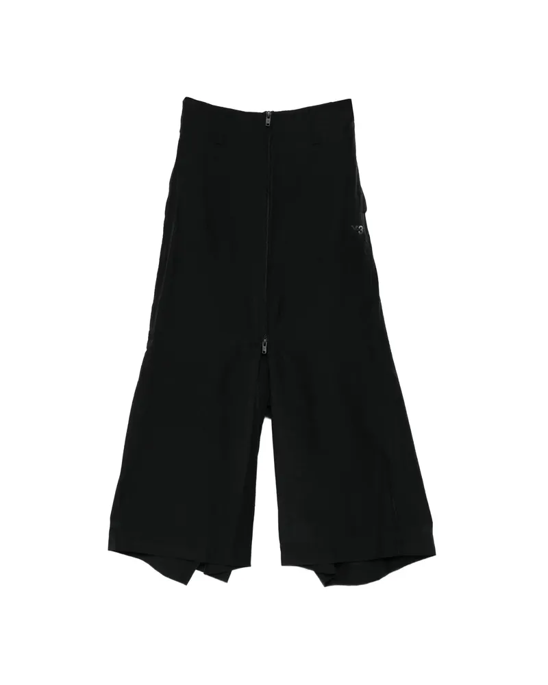 Y-3 Zip-fastening Palazzo Pants Black