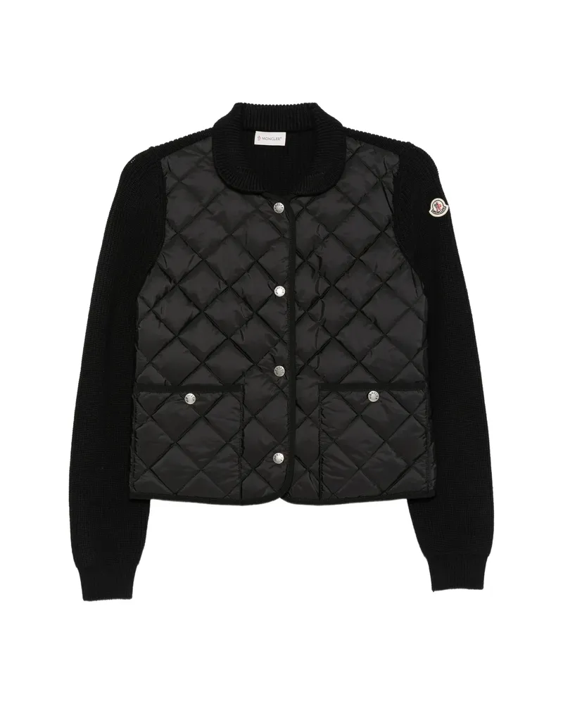 Moncler Quilted Panel-ribbed Jacket Black