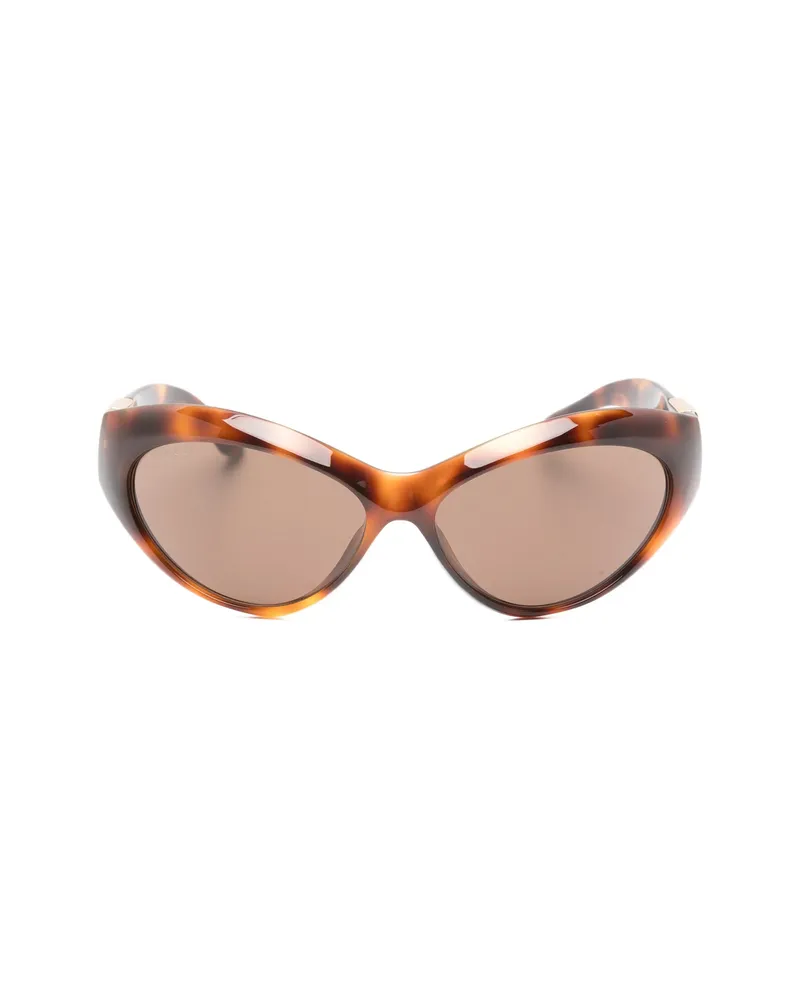 Gucci Tortoiseshell-effect Cat-eye Sunglasses Brown