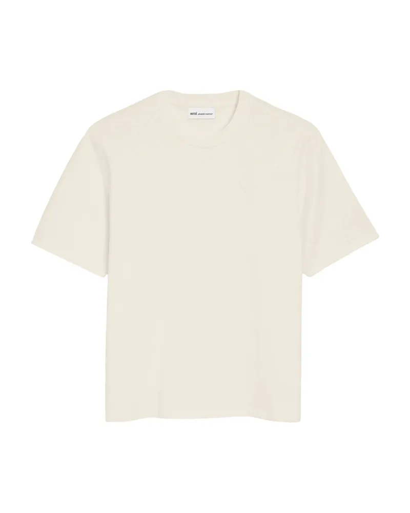 AMI Paris Logo-embossed T-shirt Neutrals