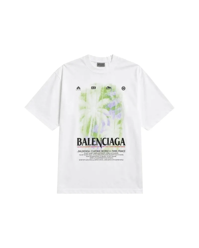 Balenciaga The Window Medium Fit T-shirt In White White