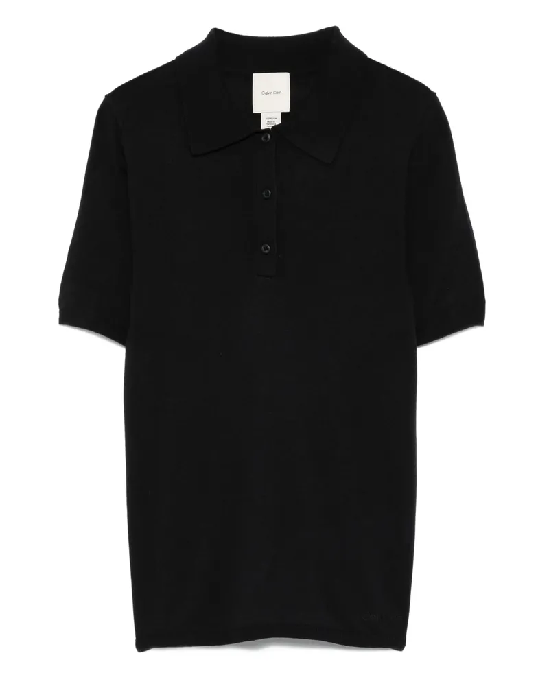 Calvin Klein Short-sleeve Polo Top Black