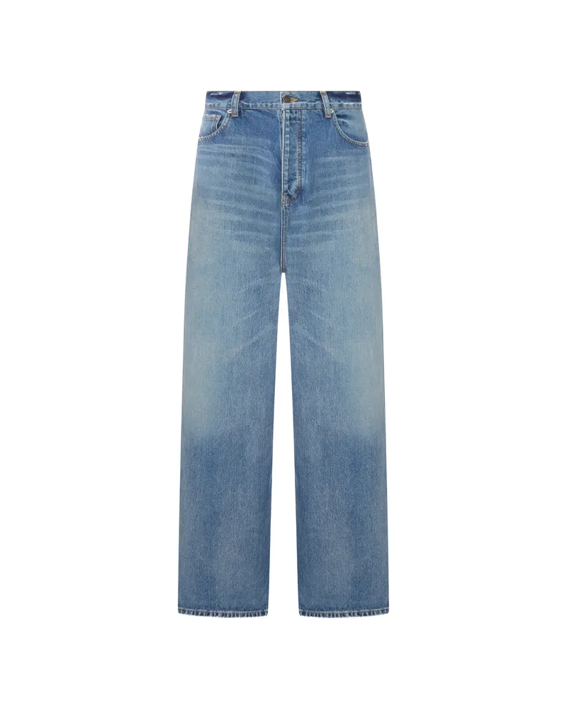 Balenciaga Baggy Jeans In Dark Blue Blue