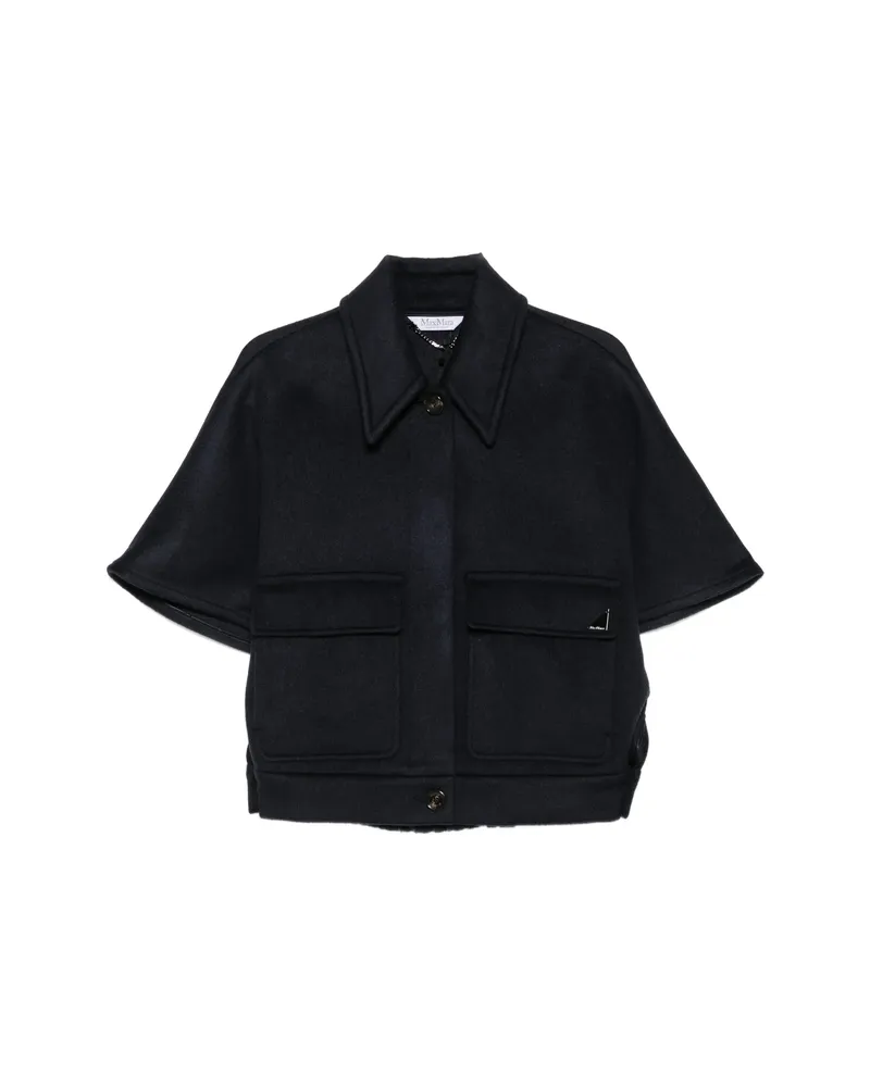 Max Mara Short-sleeve Cape Blue
