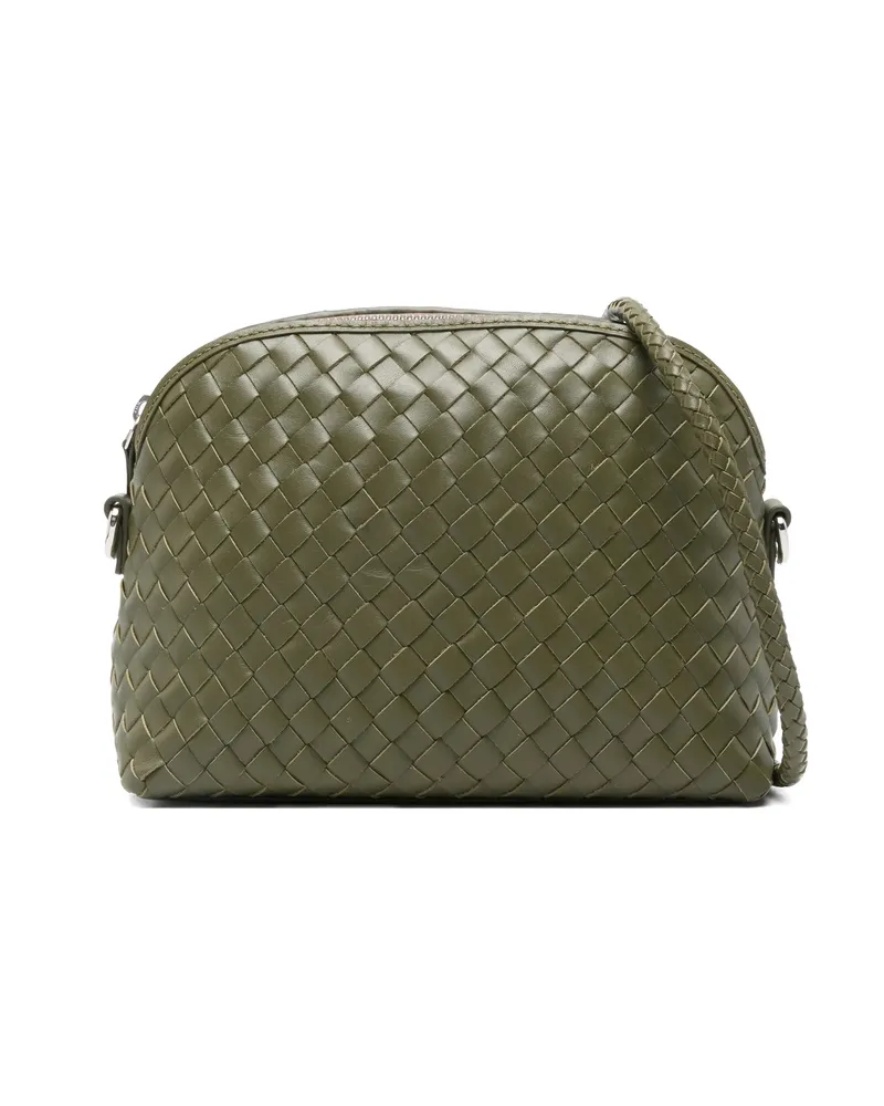 Dragon Diffusion Chunky Fellini Woven Satchel Cross Body Bag Green