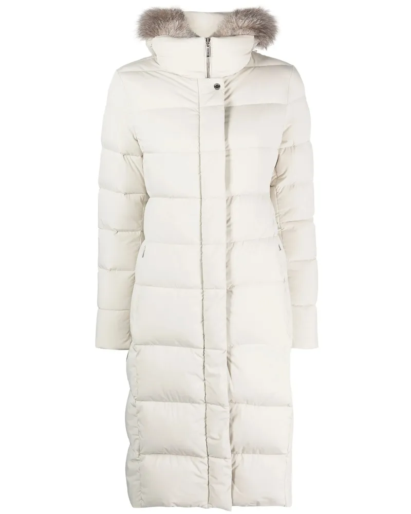 MOORER Zagarakn Padded Coat Neutrals