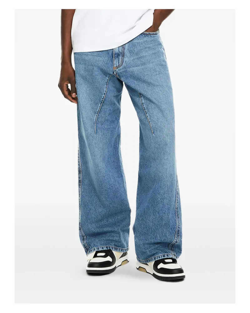 OFF-WHITE Half Arrow Twist Jeans Blue