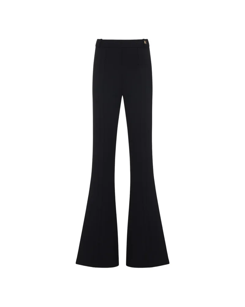 Elisabetta Franchi Flare Trim Trousers Black