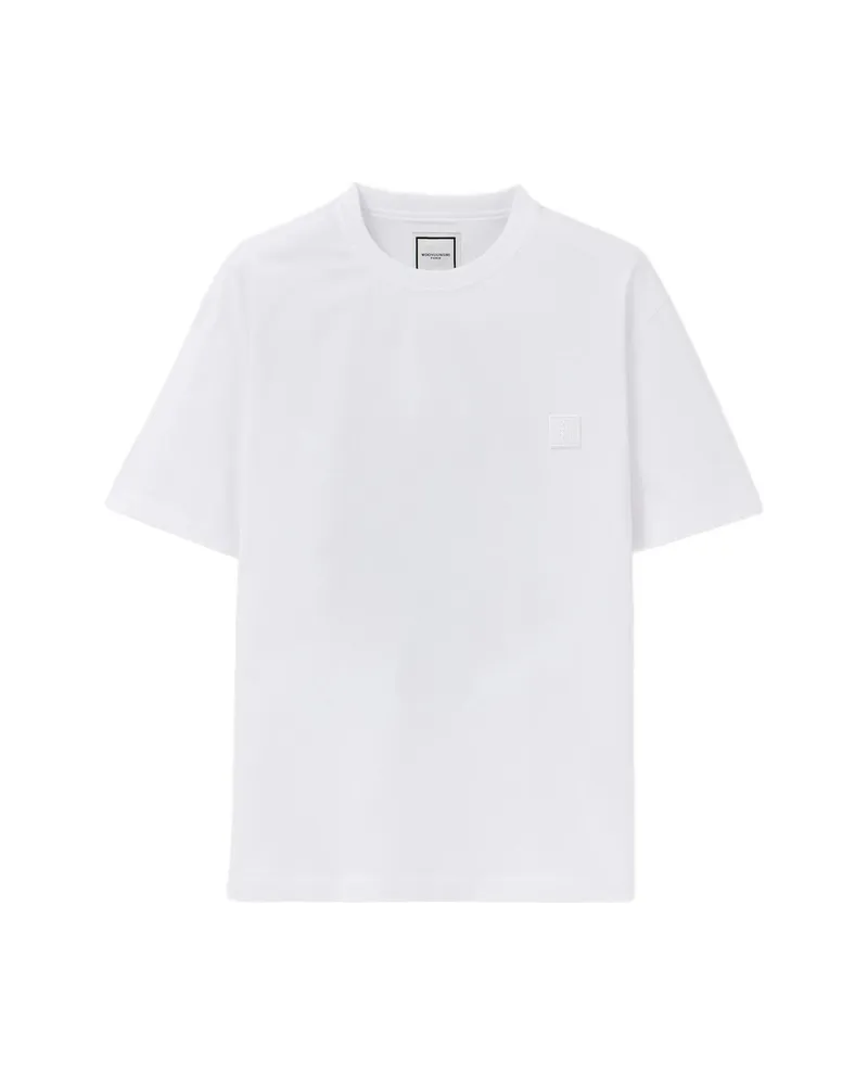 Wooyoungmi Floral-print Logo-patch T-shirt White