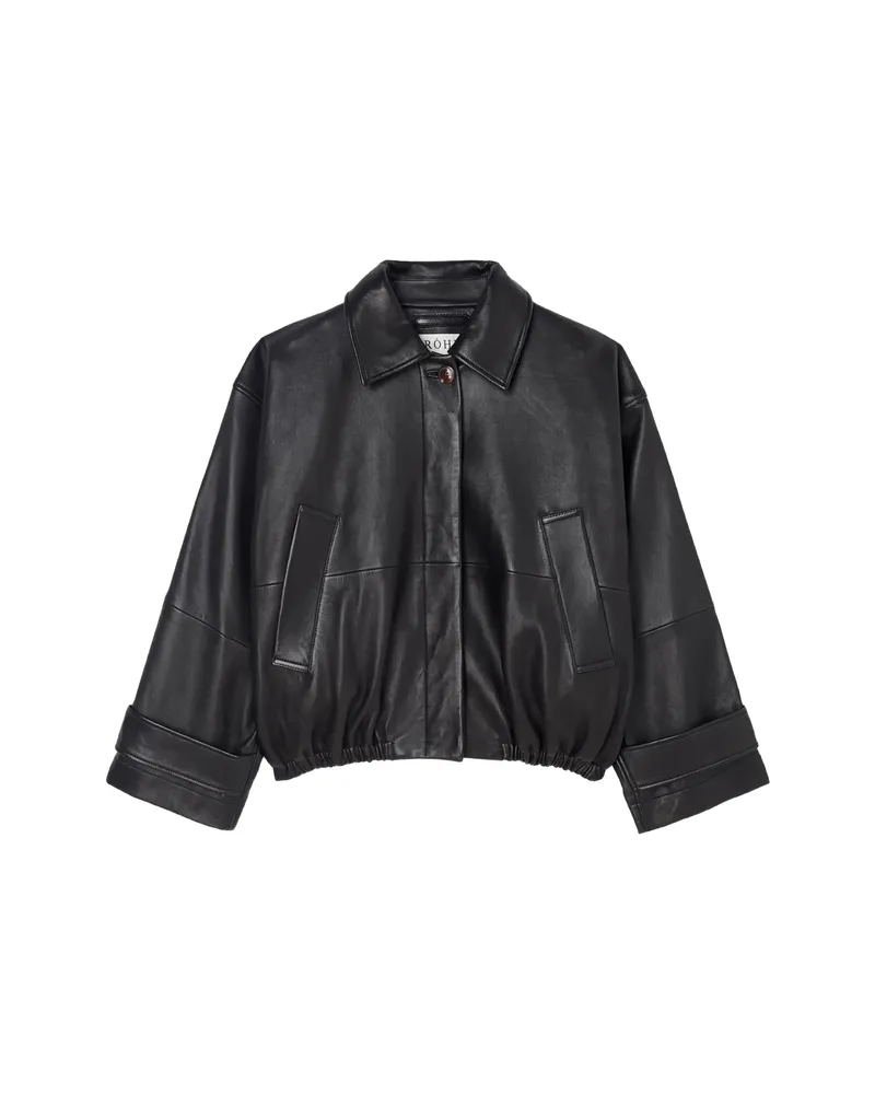 Róhe Leather Blouson Jacket Black