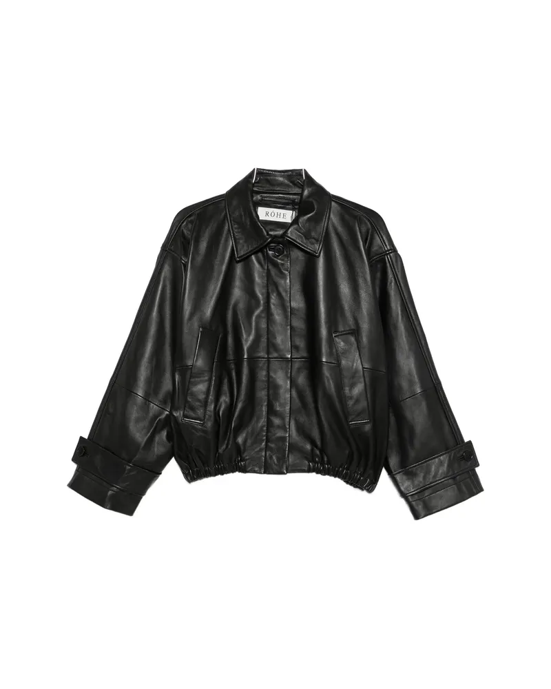Róhe Leather Blouson Jacket Black