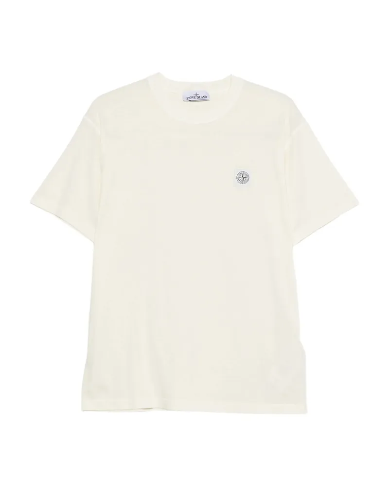 Stone Island Logo-patch T-shirt Neutrals