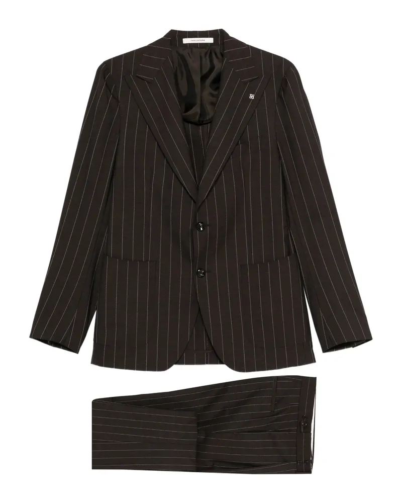 Tagliatore Pinstripe-pattern Suit Brown