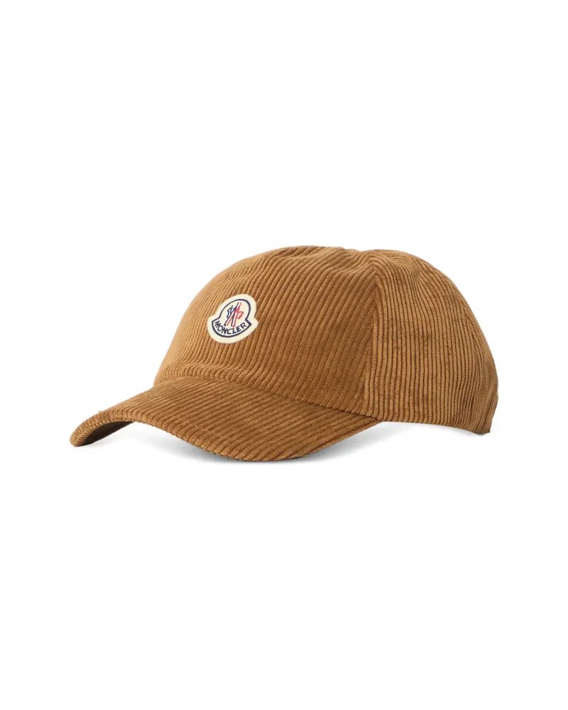 Moncler Logo-patch Corduroy Baseball Cap Brown