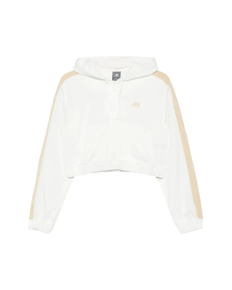 New Balance Striped Hoodie White