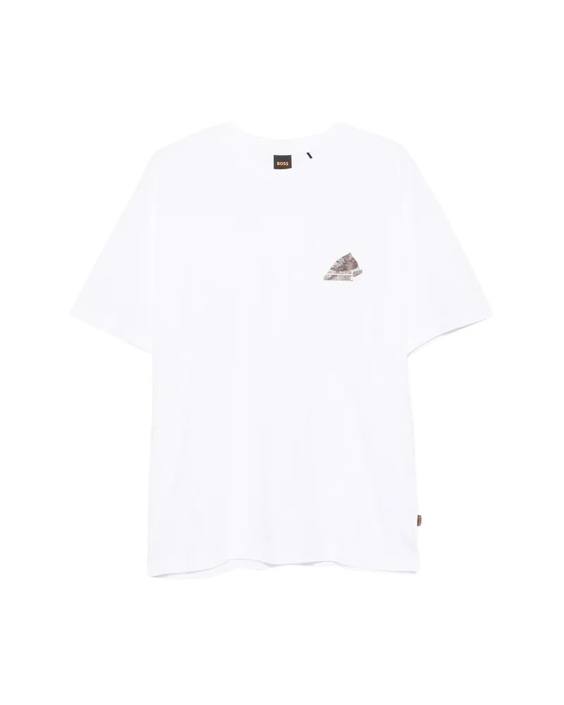 HUGO BOSS Graphic-print Cotton T-shirt White