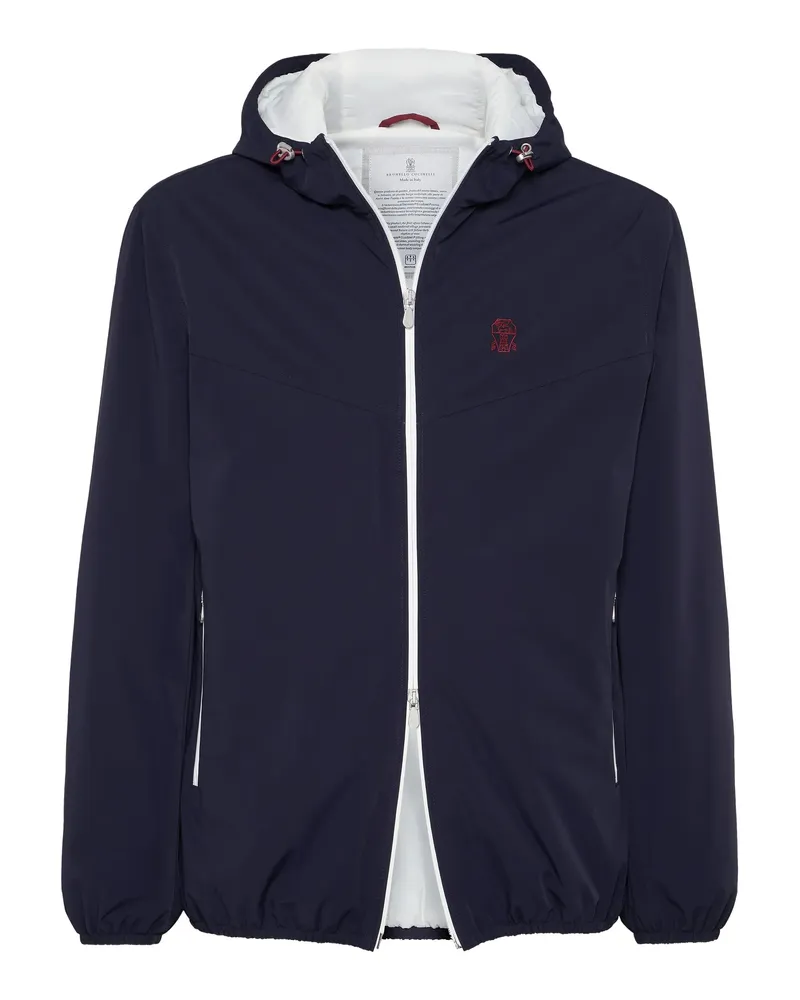 Brunello Cucinelli Zip-up Bomber Jacket Blue
