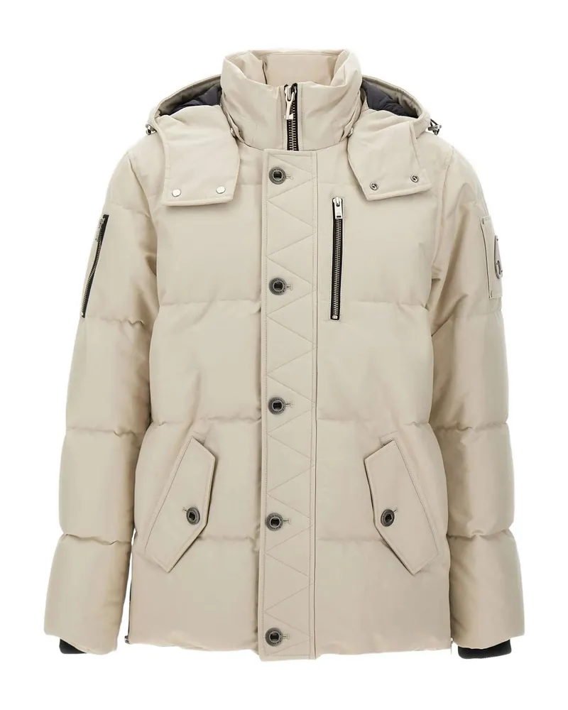 Moose Knuckles Removable-hood Quilted Coat Neutrals
