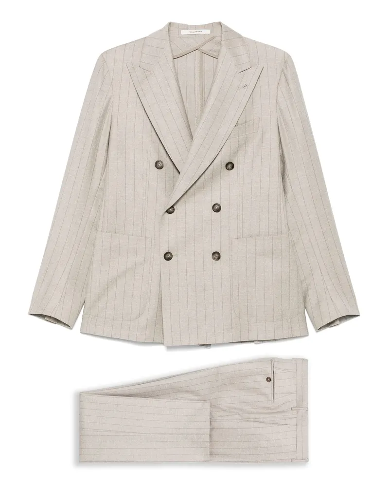 Tagliatore Pinstripe Double-breasted Suit Neutrals