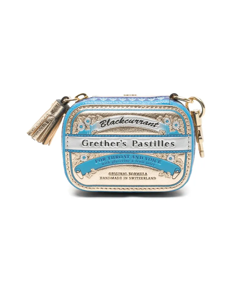 Anya Hindmarch Leather Wallet Keychain Gold