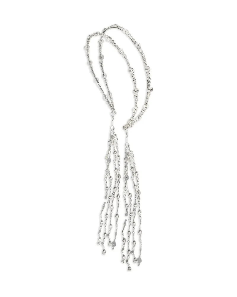Jennifer Behr Beaded Loretta Headband Silver