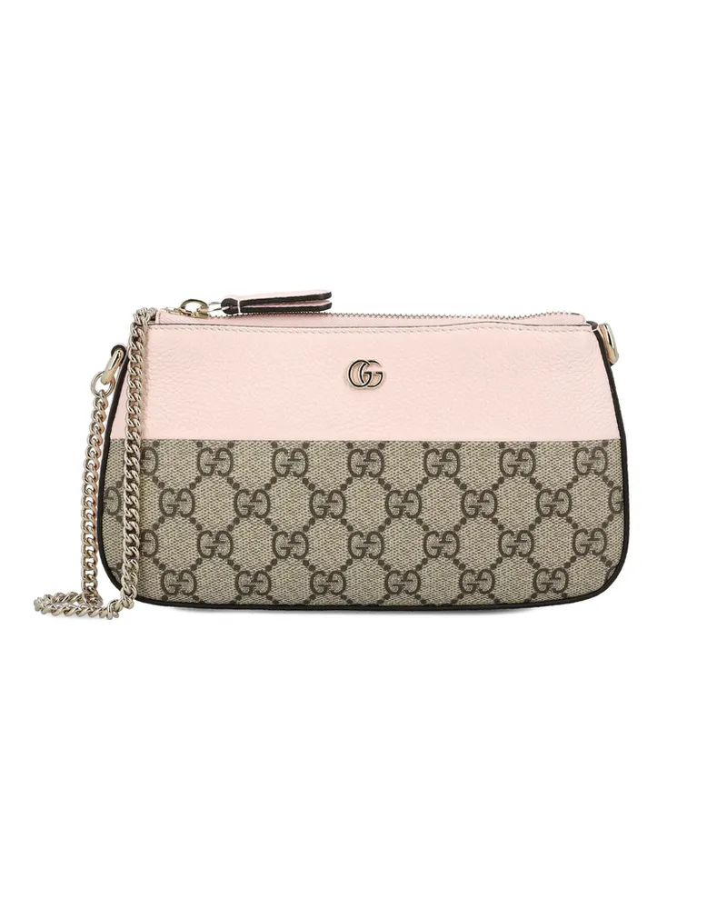 Gucci Mini GG Marmont Bi-colour Shoulder Bag Neutrals