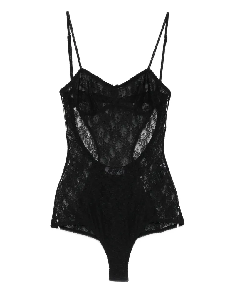 ATTICO Lace Bodysuit Black