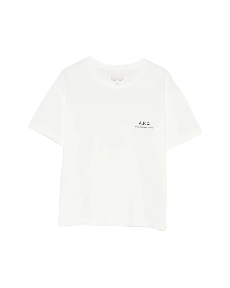 A.P.C. A. p.c. Logo-print Short-sleeve Cotton T-shirt White