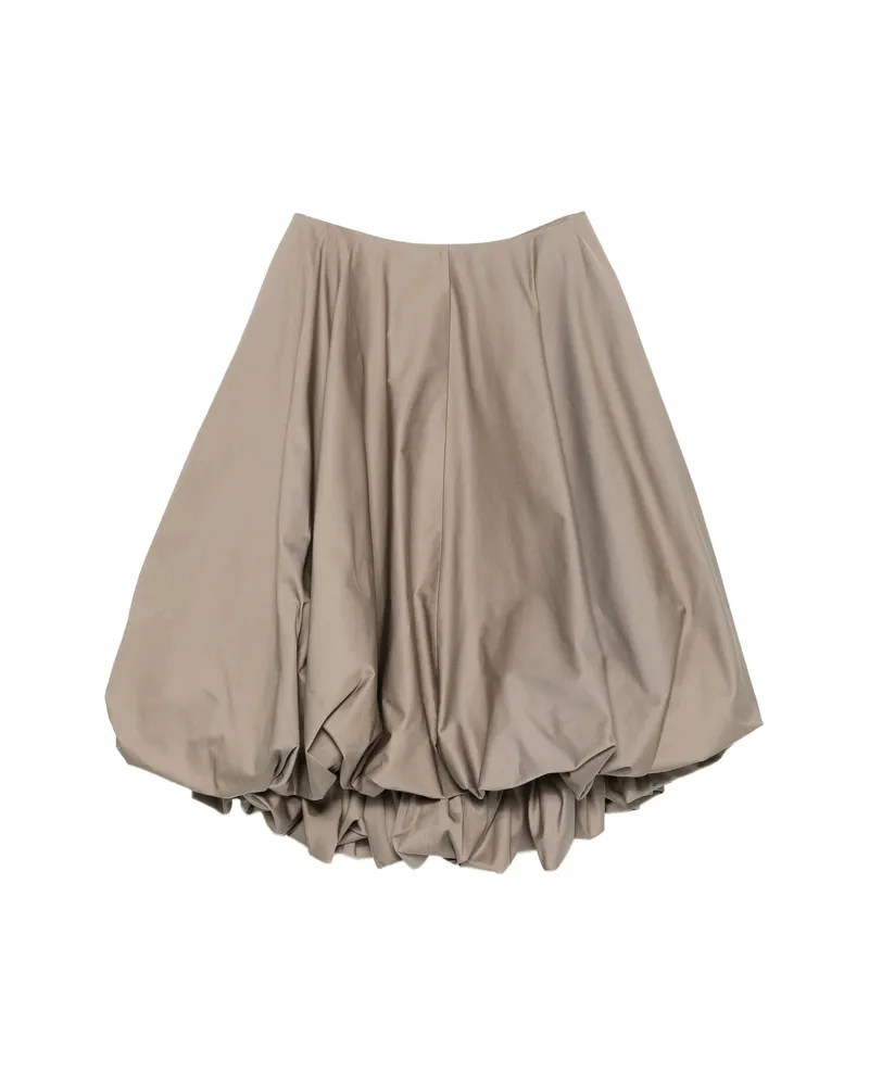 Balenciaga Gathered Midi Skirt Neutrals