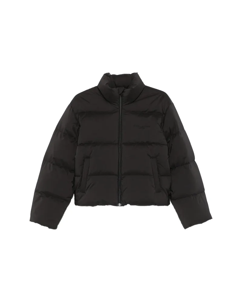 Alexander Wang Cropped Channel Puffer Jacket Black