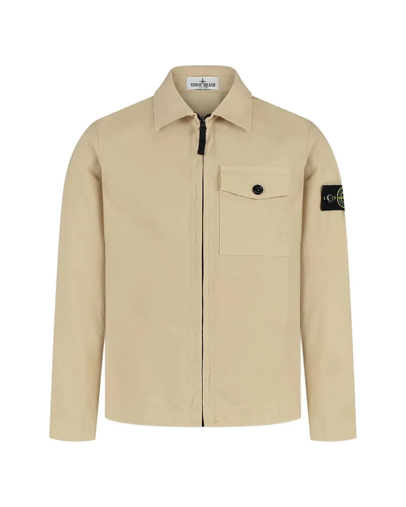 Stone Island Logo-patch Jacket Neutrals