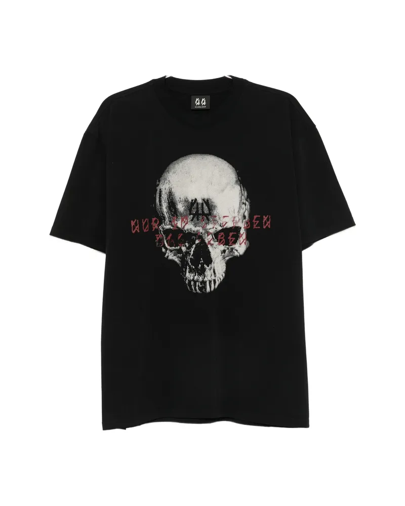 44 LABEL GROUP Sterben Skull-print T-shirt Black