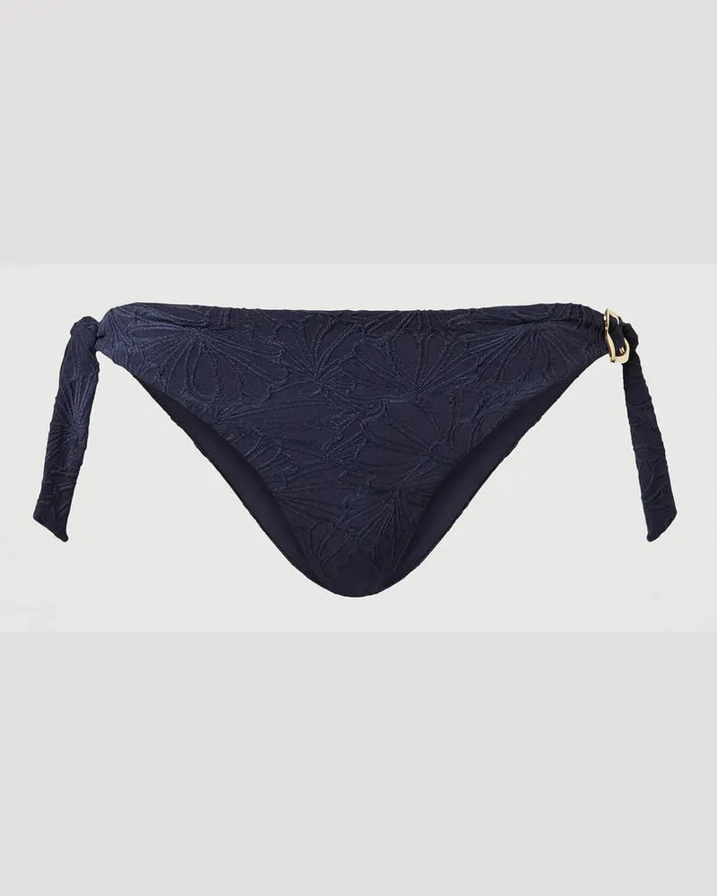 Twin-Set Bademode - Bikinitanga aus Jacquard mit Schleifen, Klassisches Blau, Größe: I 