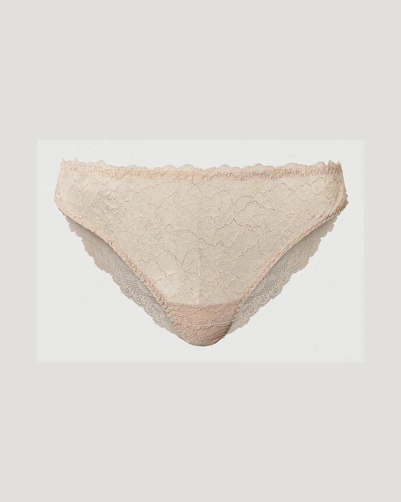 Twin-Set Unterwäsche - Brazilian-Slip aus bestickter Spitze, Gold, Größe: IV 