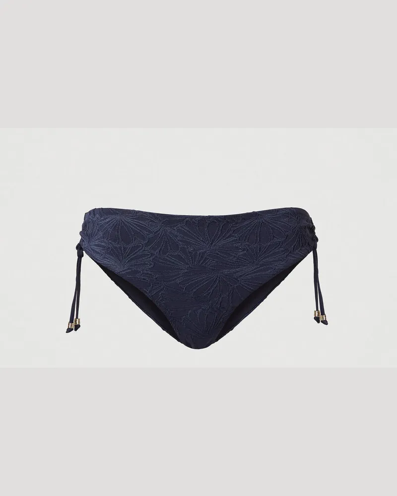 Twin-Set Bademode - Bikinihose aus Jacquard mit Tunnelzug, Klassisches Blau, Größe Klassisches