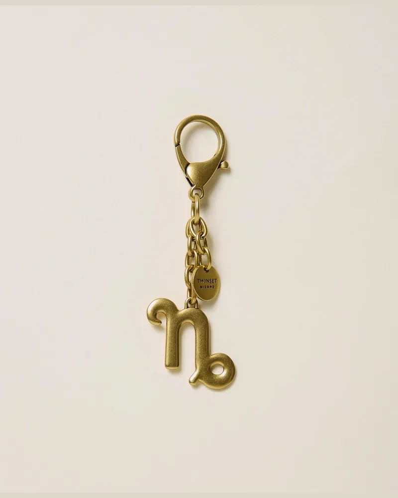 Twin-Set Sternzeichen-Schlüsselanhänger mit Logo Steinbock