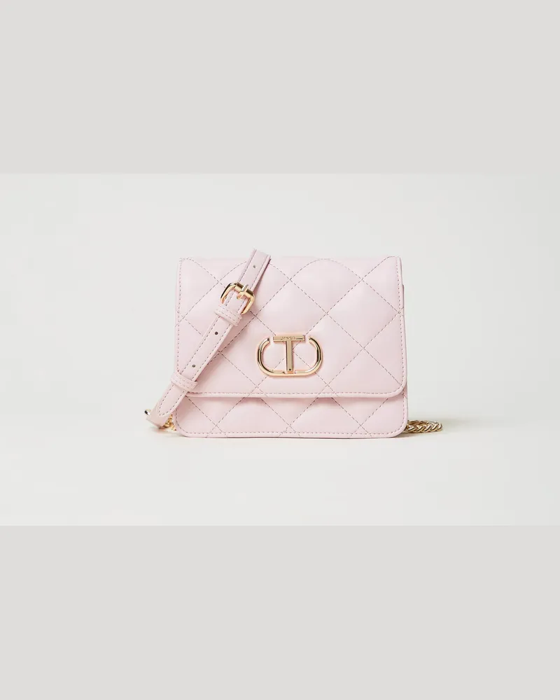 Twin-Set Taschen - Kleine gesteppte Umhängetasche „Audrey", Parisienne Rosa, Einheitsgröße 