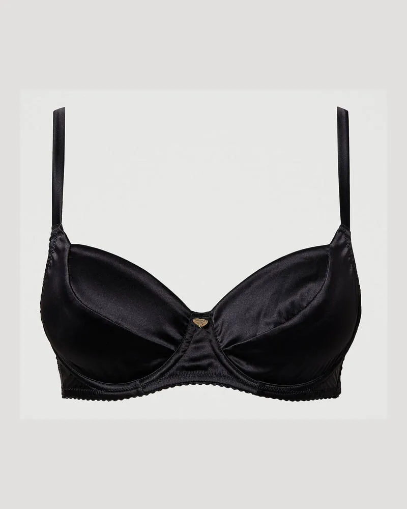 Twin-Set Unterwäsche - Bügel-BH aus Satin, Schwarz, Größe: 2-D 
