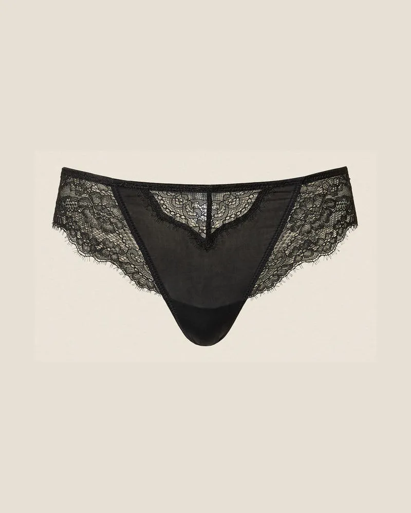 Twin-Set Unterwäsche und Nachtwäsche - Brazilian-Slip aus Spitze, Schwarz, Größe Schwarz