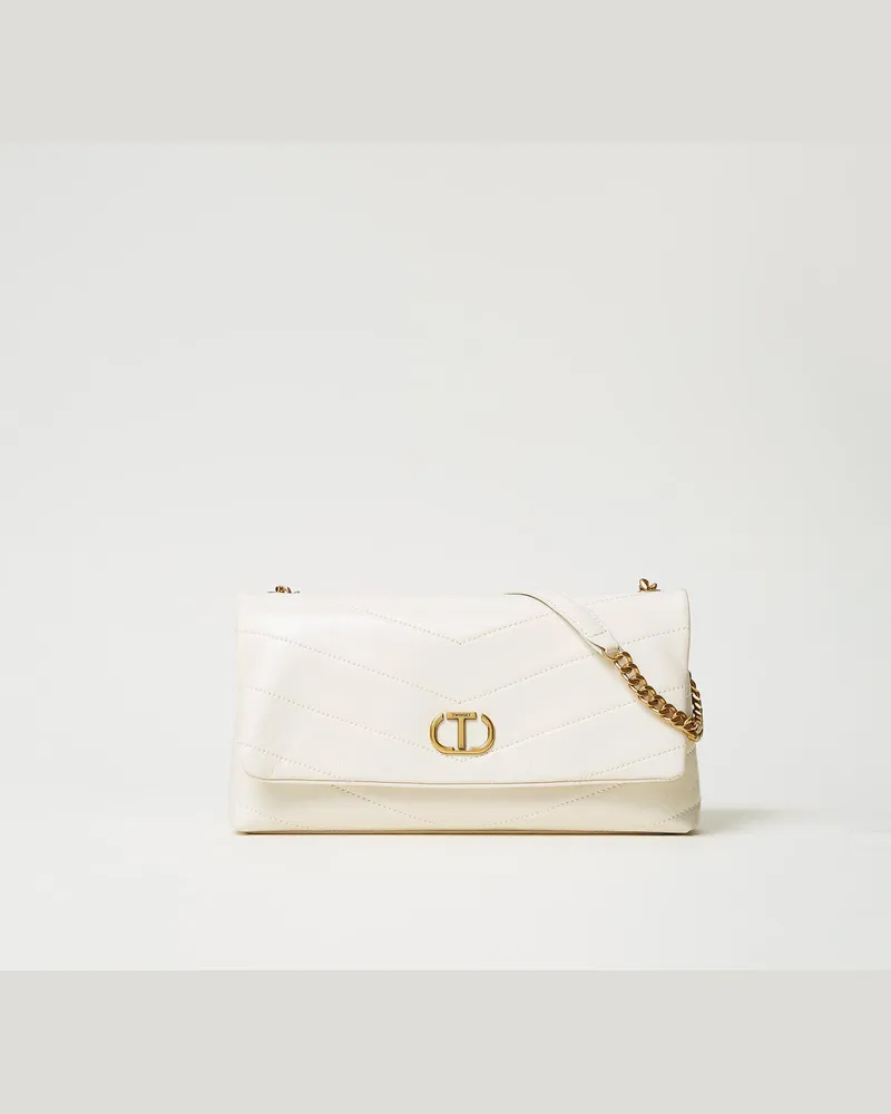 Twin-Set Taschen - Umhängetasche „Madison" aus Leder, Perlmutt, Einheitsgröße 