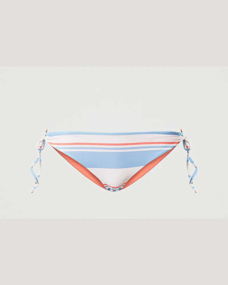 Twin-Set Bademode - Bikinitanga mit Streifen, Streifen Sugar / Coral Sunset / Blue Topaz, Gestreift, Größe Streifen