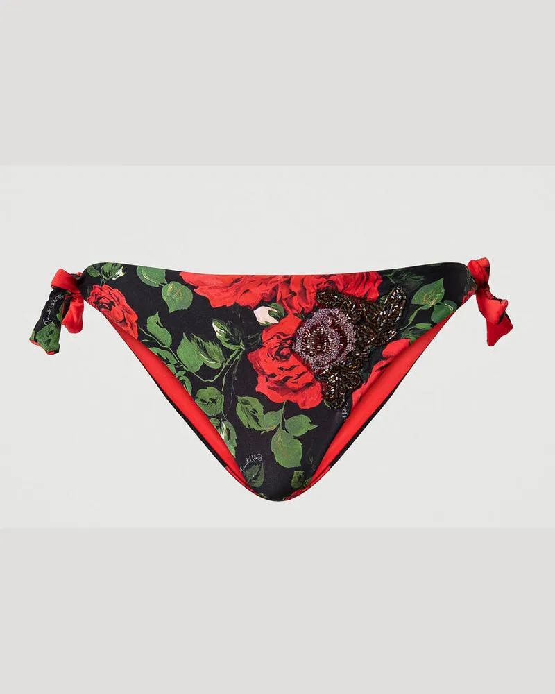 Twin-Set Bademode - Bikinitanga mit Print, Print Kleine Rosen, Mit Blumen, Größe: I 